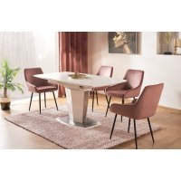Scaun Tapitat ALBI VELVET Genarom SN Crem / Tap. 148